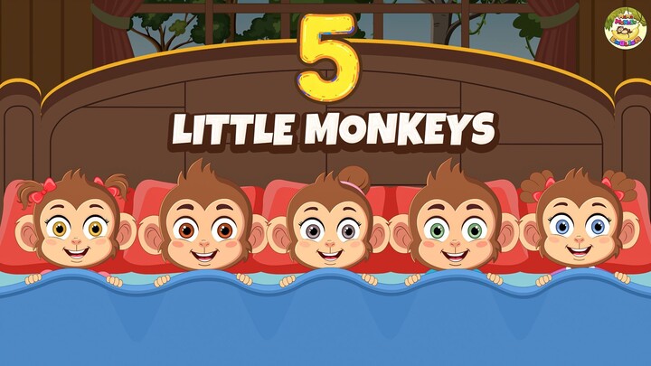 Five Little Monkeys | Songs for Children | Counting Song for Kids | Mama Monkey English
