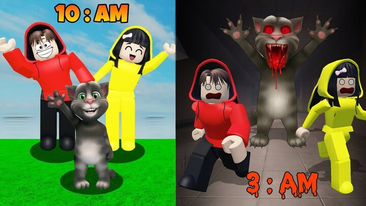 Yuta, Mio Dan Baby Celine Kabur Dari Talking Tom Jam 3 Pagi  ROBLOX