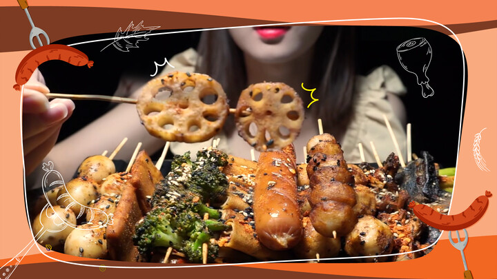 Night Snacks Life, skewers with Cola Eating broadcast