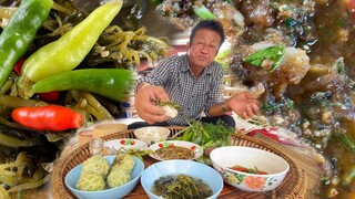 ส้มภักเสี้ยนลาบปลาดุกส้มวัวแกล้มพริกสดของแซ่บอีสาน