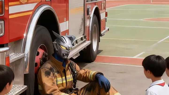 Ultraman Zero dập lửa