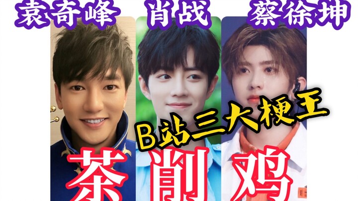 袁奇峰x肖战x蔡徐坤 B站三大梗王【茶削鸡】游乐王子茶你太美