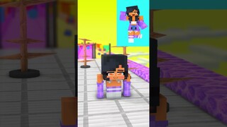 Build A Pretty Aphmau With Pomni - Minecraft Animation #fypシ #minecraftshorts #minecraft #shorts