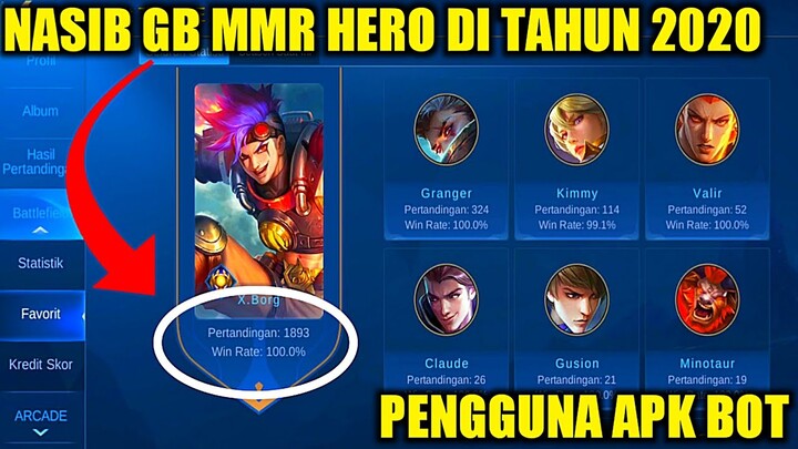 NASIB PLAYER PENGGUNA GB MMR HERO MOBILE LEGENDS DI TAHUN 2020 !!