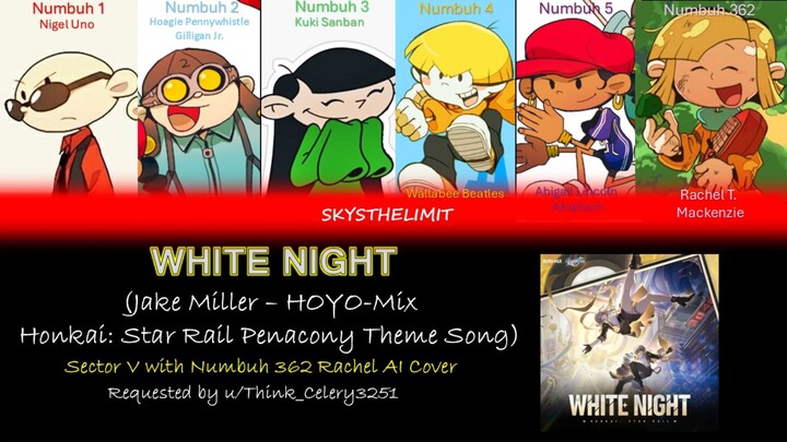 White Night - Sector V & Numbuh 362 AI Cover (Jake Miller - HOYO) Color Coded Lyrics