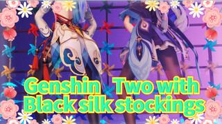 Genshin Two with Black silk stockings