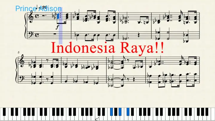 Indonesia Raya - Wage Rudolf Soepratman - MuseScore
