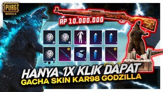 HANYA 1X KLIK DAPAT !! TOP UP SENILAI 10 JUTA GACHA SKIN KAR98 GODZILLA HOKI BANGET !! - PUBG MOBILE