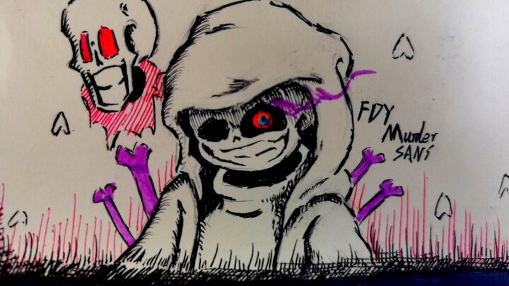 【手翻动画】fdy！murdersans一二阶段手翻完整版（看简介）