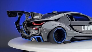 JDP Modified Tomica - Fully Opened BMW i8 Low-lying Wide-body Butterfly Wing Doors - Jakarta Diecast