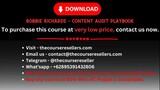 Robbie Richards – Content Audit Playbook