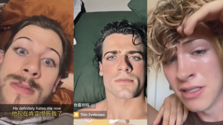 Filter alis tipis itu mengerjai pacarku dan melihat reaksinya. Semua orang hampir ketakutan. Yang di