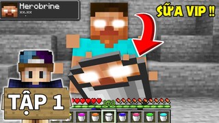 MINECRAFT UỐNG SỮA CỦA CÁC YOUTUBER NỔI TIẾNG | TẬP 1 | Sữa Của Herobrine 6 Múi !!