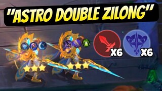 ASTRO DOUBLE ZILONG !! FULL ITEM SLAUGHTER COMBO !! MAGIC CHESS MOBILE LEGENDS