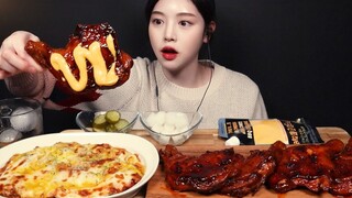 [Mukbang TV] - Đùi gà rán Jamaica BBQ, thịt xông khói | ASRM