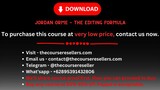 Jordan Orme - The Editing Formula