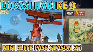 LOKASI PETA HARTA HARI KE 9 MISI ELITE PASS SEASON 25