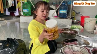 Nàng Út Ống Tre cùng em gái làm Lạp xưởng đón Tết || Lạp xưởng