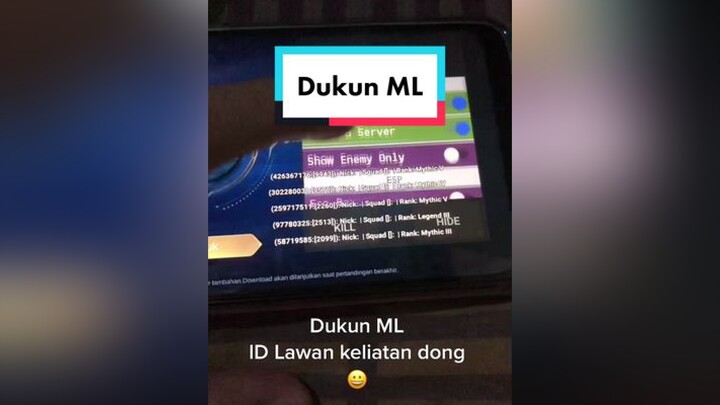 Yahh idnya ketauan deh sekarang 🗿 dukunml maphack