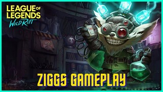 LEAGUE OF LEGENDS WILD RIFT ZIGGS GAMEPLAY