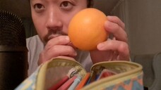 ASMR EATING JUICY ORANGE & COLOURING YOUR FACE