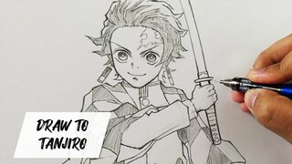 How to draw [ TANJIRO ] Step by easy