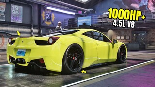 Need for Speed Heat Gameplay - 1000HP+ FERRARI 458 ITALIA Customization | Max Build 400+
