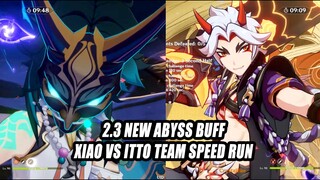 2.3 New Abyss Buff Floor 12 - Xiao C6 vs Itto C6 Team Speed Run Gameplay | Genshin Impact