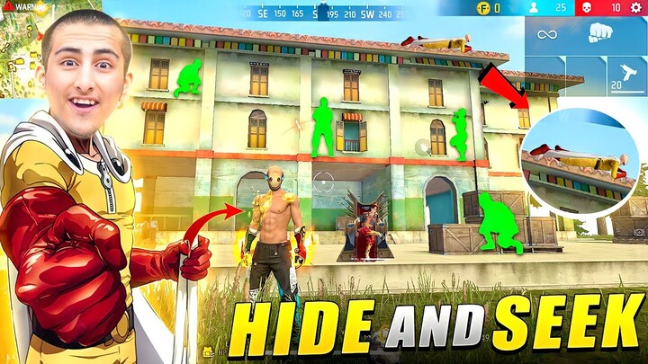 One Punch Man Vs 49 Characters🤣Hide And Seek In Full Bermuda Map - Garena Free Fire