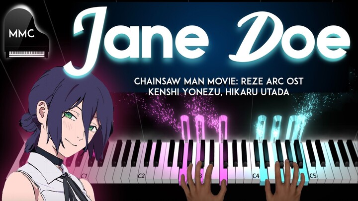 Jane Doe (Chainsaw Man : Reze Arc OST)  piano cover/tutorial + sheet music