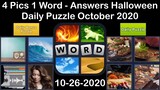 4 Pics 1 Word - Halloween - 26 October 2020 - Daily Puzzle + Daily Bonus Puzzle - Answer-Walkthrough