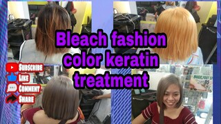 Bleach fashion color keratin treatment