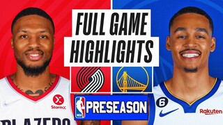 TRAIL BLAZERS vs WARRIORS | FULL GAME HIGHLIGHTS | OCTOBER 11, 2022 NBA PRESEASON | NBA 2K23