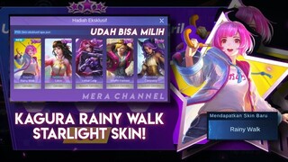 KAGURA STARLIGHT! Bisa Pilih Skin Lain! Review Rainy Walk #mobilelegends #mlbbcreatorcamp #fixed