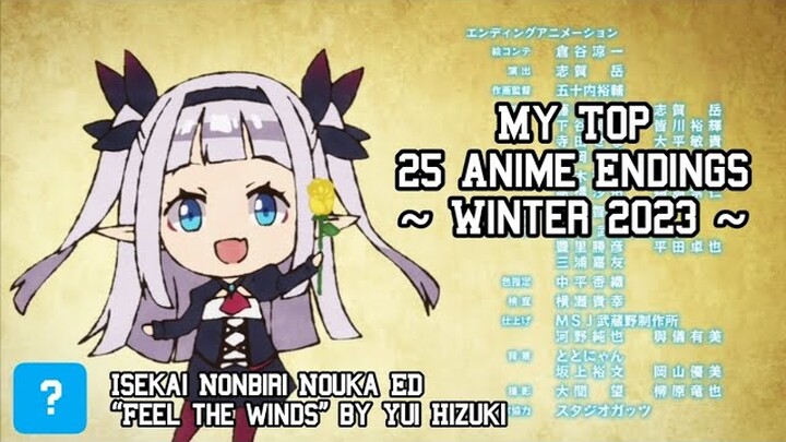My Top 25 Anime Endings Winter 2023