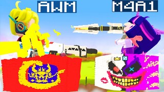 ONE VÀ NOOB YETI CHƠI MINI GAME ĐÀO XU VÀNG CHẾ TẠO BOM KEO VÀ SÚNG VIP NHẤT MINIWORLD