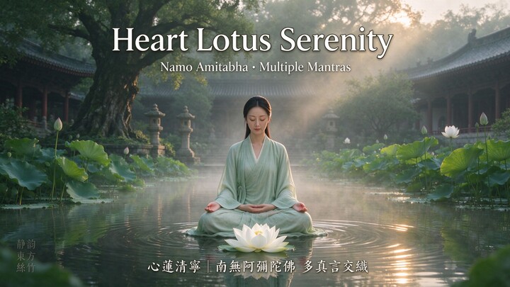 Heart Lotus Serenity｜Namo Amitabha Chant with Multiple Mantras, New Age Buddhist Meditation Music
