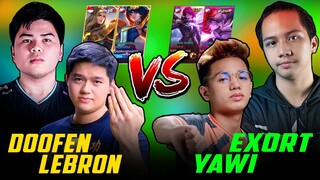 EX-PRO vs. PRO PLAYERS | Doofenshmirtzz x Lebron vs. Yawi x Exort in Rank ~ Mobile Legends