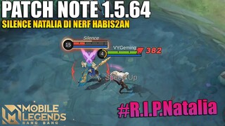 NATALIA NERF, ESTES BUFF - PATCH NOTE 1.5.64 MLBB + EXPERIMENT PHOVEUS VS SEMUA HERO BLINK!