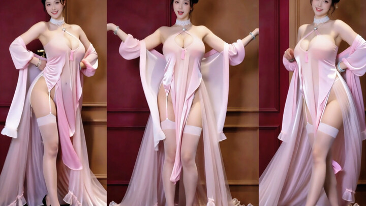 168cm/65kg Ancient Style Re-upload: Changing into a New Dress