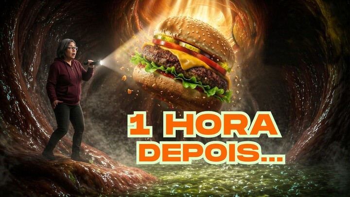 O Que Acontece no Seu Corpo 1 Hora Após Comer Hambúrguer? (Animação 3D)