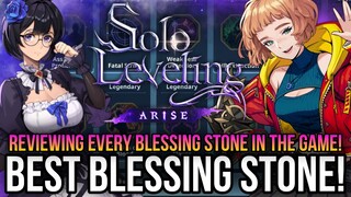 Solo Leveling Arise - Best Blessing Stone In The Game! *Reviewing Every Blessing Stone*