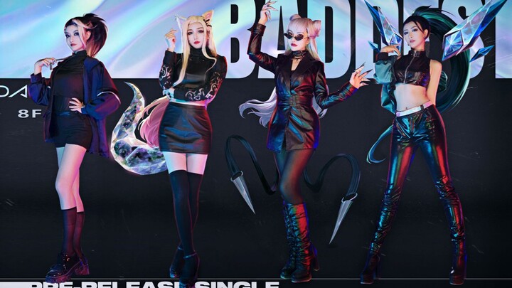 【Grup Girl K-8F】Penampilan cover sempurna versi cosplay dari K/DA “THE BADDEST”! Ayo tambah buff unt