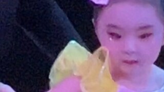 She danced on stage for the first time, making mistakes and being happy.