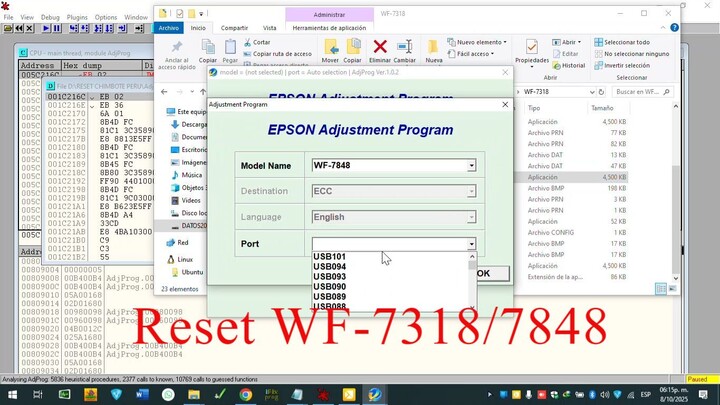 RESET WF-7318_WF-7848 - EPSON