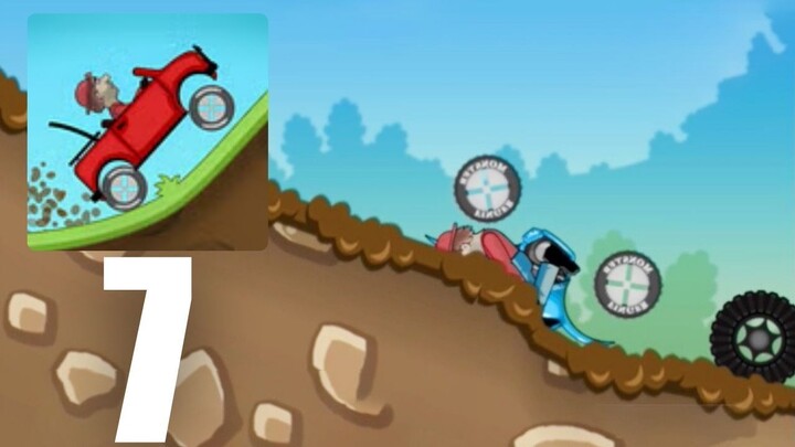 Hill Climb Racing Part 7 : Bike Got Stuck In Tire + Crash (Android/iOS Gameplay Walkthrough)