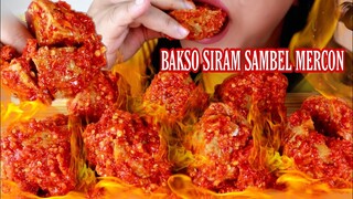 ASMR BAKSO BESAR SIRAM SAMBEL MERCON PEDES LUARRR BIASAH | ASMR MUKBANG INDONESIA