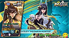 REVIEW SKIN TERBARUNYA MOMMY LESLEY😋 SKIN GRATIS "MEOWKIN HUNTER"... EFEKNYA SERBA IJO🍵