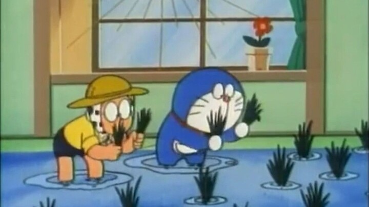 Rice fields on the floor, the most impressive episode in Doraemon