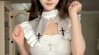 WHITE NUN DRESS